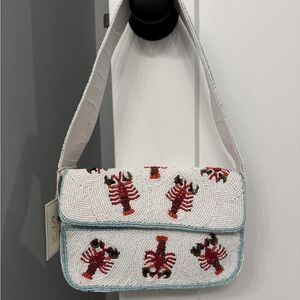 Stylish Beaded Lobster Shoulder Bag
